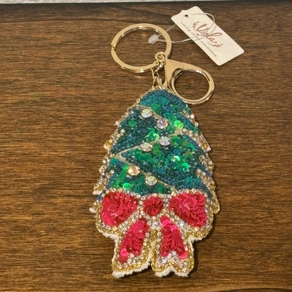 Accessories - Sequin Christmas Tree Keychain/Bag Charm